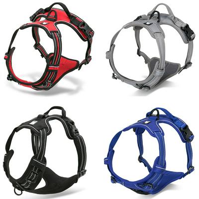 Pet Dog Harness Adjustable Refelective Safety Vest - Red, Blue, Black, Grey