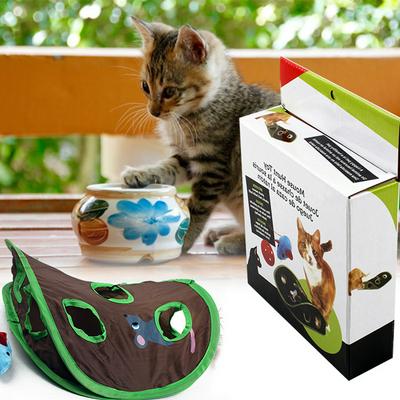 The New Puzzle Nine-hole Rat Hole Funny Cat Toy with Bell Ball