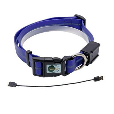 Fashion USB Rechargeable Type Pet Collar PVC Waterproof LED Luminous Choker for Dog