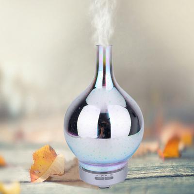 Aroma Diffuser 120ml Glass Vase Shape 3D Fireworks LED Night Light Air Humidifier Aroma Essential Oil Diffuser Mist Maker Ultrasonic Fogger 