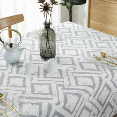Grey Abstract Lattice Pattern Dust-Proof Cotton Linen Dirt-Resistant Comfortable Art Studio Seasoning Cloth Shooting Background Cloth Table Cloth