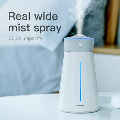 Baseus Small Waist Humidifier USB Charging Desk Surface Hydrating Fog Mist Spray 380mL with Night Light Lamp Smart Outage