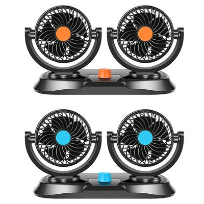 Electric Car Fan 360° Rotatable Dual Unit Cooling Fan for 12V/24V Auto Vehicles 