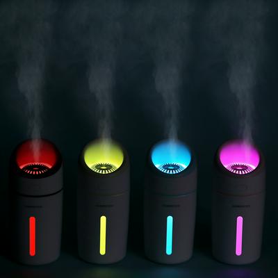  USB Portable Air Humidifier with 7-color Night Light and Mini Fan