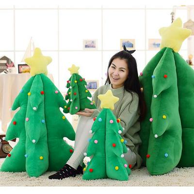 Creative New Year Christmas Soft Plush Glow Musical Christmas Tree Doll Pillow Christmas Holiday Gift for Children