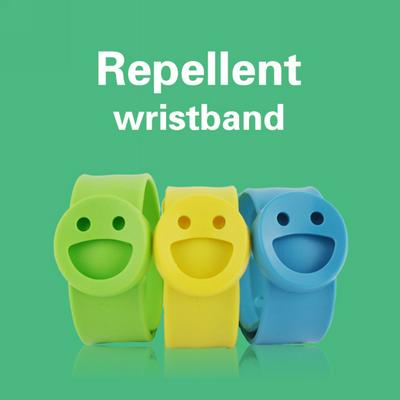 Outdoor Smiley Face All Natural Insect Repellent Waterproof Pure Citronella & Lemongrass Essential Oil DEET Free Anti-Mosquito Slap Bracelet for Children