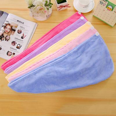 25x60cm Women Bathroom Super Absorbent Quick-Drying Coral Fleece Thickened Bow-Knot Bath Towel Hair Dry Cap Salon Towel 