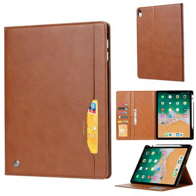 For iPad Pro 12.9 (2018) Classic Knead Skin Pattern Magnetic Closure Anti-drop Flip Leather Case with Pen Slot 