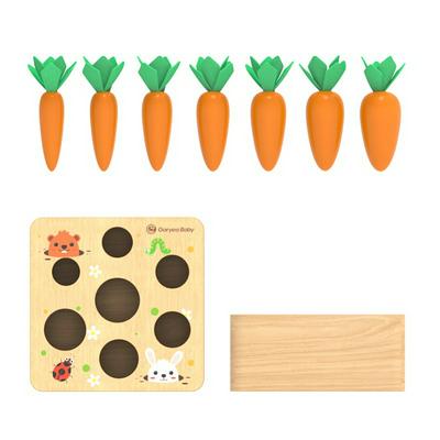 Children's Early Education Simulation Pull Carrot Game Kindergarten Training Hand-eye Coordination Sensory Educational Toys