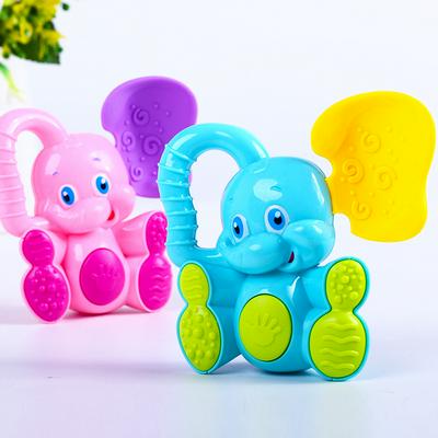 Elephant Shaped Hand Bell Shaker Rattles Sound Grasp Teether Ball Finger Flexibility Exercise Children Early Educational Toy