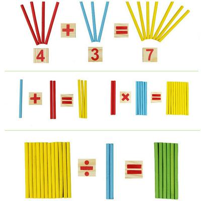 Early Childhood Education Intelligence Development Toy Wooden Children Counting Stick