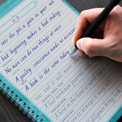 3D Reusable Groove Italian Italic English Letter Of The Alphabet Calligraphy Calligraphy Notebook Auto Disappears Practice Book For Children