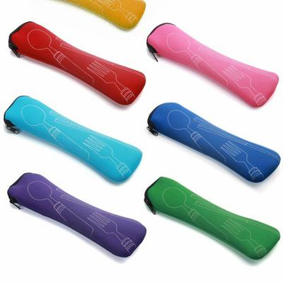 3pcs Stainless Steel Portable Travel Camping Picnic Fork Spoon Chopsticks Tableware Set 