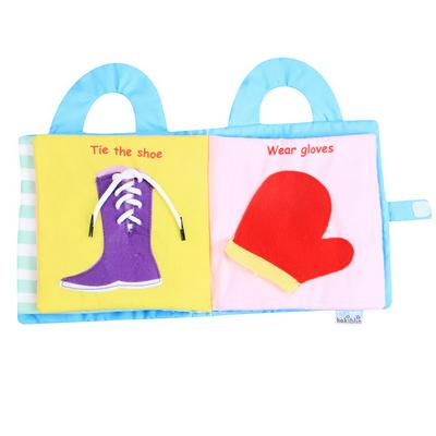 Baby's Cloth Book Educational Fabric Book of Clothes and Dress Fun Interactive Toy