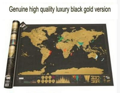 Travel Map Wall Decor World Scratch Card Mini Scratch Off Foil Layer Coating Poster 59.4*82.5cm