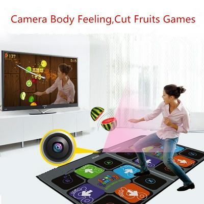 Camera Body Feeling Dual HD Thicken Double Players Yoga Dance Mat Pad for TV Computer Dual Use Step Game Machine 