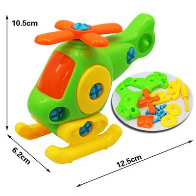 Cartoon Airplane Kids DIY Disassembly Assembly Early Learning Puzzle Educational Toys 