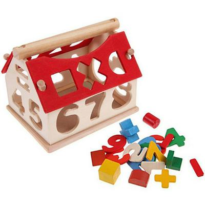 Wooden Blocks Kids Toys Digital Number House Building Blocks Educational Learning Intellectual Toys for Children and Baby 