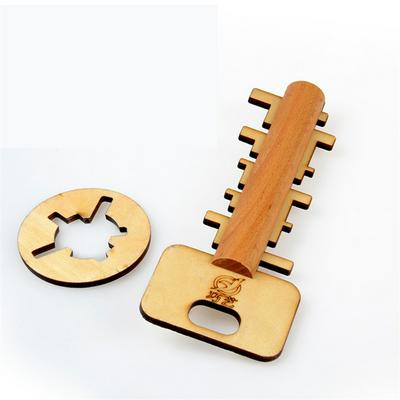 Wooden Toy Unlock Puzzle Key Classical Funny Kong Ming Lock Toys Intellectual Educational Adult Time Killer Baby Educated