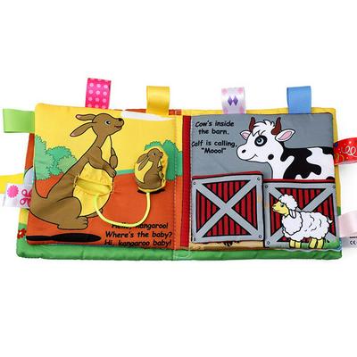 Baby's Cloth Book Interactive Book of Animal Educational Learning Toy 