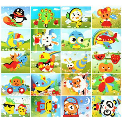 20 Patterns DIY Cartoon Animal 3D EVA Foam Sticker Puzzle Series Early Learning Education Toys for Children