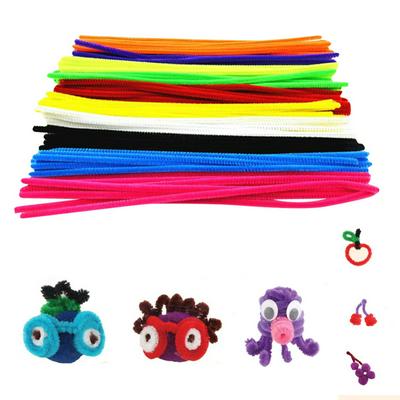 100Pcs Colorful Kids DIY Montessori Craft Pipe Math Counting Educational Handmade Chenille Materials Wool Sticks Puzzles Toys