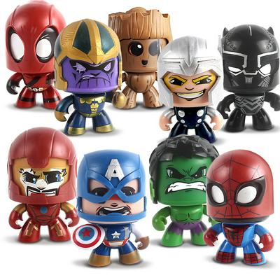 Iron Man Hulk Dolls Marvel Mighty Muggs Change Face Action Figure Toys Thanos Model Toy 