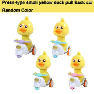 Cute Yellow Duck Cars Battery-free Spring-loaded Toys for Baby