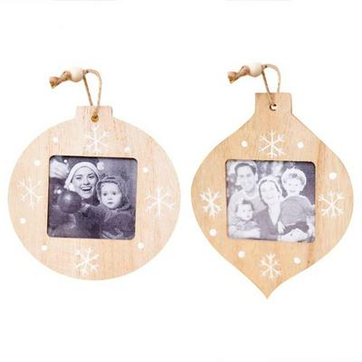 Creative DIY Wooden Photo Frame Christmas Pendant Christmas Decorations for Home