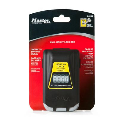 Master Lock Key Safe Box Outdoor Wall-mounted Storage Keys Box with Night Glowing 4 Password Lock for Security Organizer Boxes 5425 D