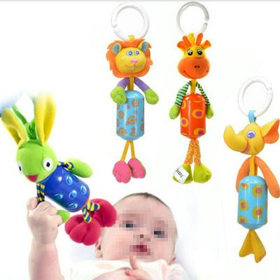 Cute Cartoon Animal Shape Baby Wind Chime Stroller Pendant Bed Curtain Soft Hanging Bell Toys Infant Kids Stroller Accessories