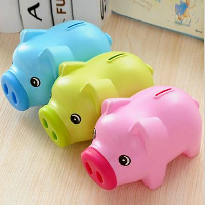 Pig Money Box Coin Money Plastic Still Savings Toys Cash Safe Cartoon Transparent Money Box  