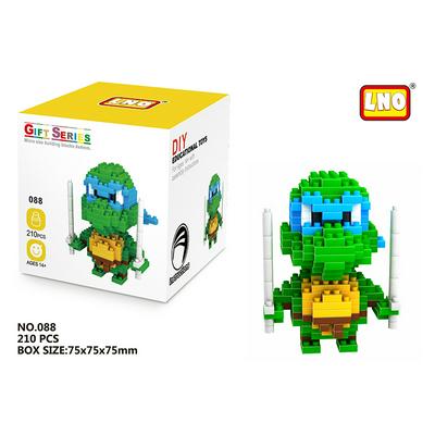 210pcs Cartoon Turtle Character Micro-Sized Diamond Building Block Set Parent-Child Games Building Blocks Children's Educational Toys