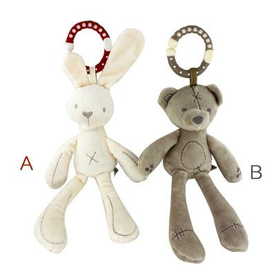 Infant Baby Funny Rabbit / Bear Wind Chime Bed Hanging Bells Appease Doll Early Education Educational Toy