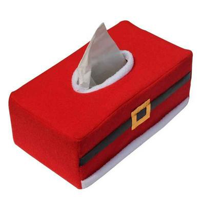 Belt/Clover Pattern Merry Christmas Tissue Box Cover Creative Napkin Holder  
