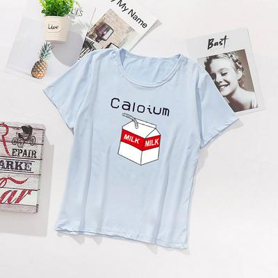 Girl's Printed Casual T-shirt Fashionable Breathable Summer Top