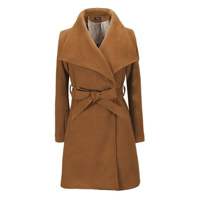 Women's Winter Trench Coat Retro Casual Long Jacket with Belt