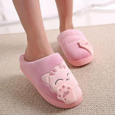 Winter Thick-soled Warm Slippers for Women Couple Home Indoor Non-slip Cotton Slippers