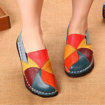 2018 Spring and Autumn Women's Flat Oxford Shoes Candy Color Padded Hard Bottom Breathable Slip Shoes for Female's Oxford Shoes