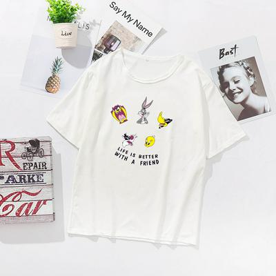 Girl's Printed Casual T-shirt Comfortable Breathable Summer Top