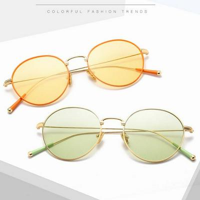 UV400 Retro Fashionable Colored Lens Comfortable Decorative Trendy Sunglasses