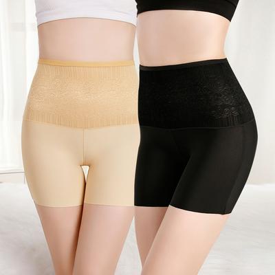 2 Pieces Women's Ice Silk High Waist Exquisite Jacquard Design Safety Panties