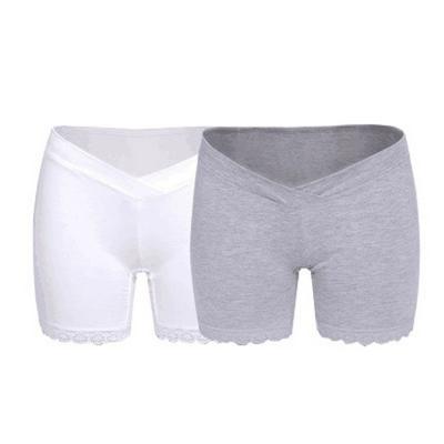 2pcs/Set Summer Thin Low Waist Women's Under Bump Maternity Panties Modal Safety Shorts