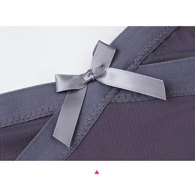 6 Pieces M-2XL Size Sexy Low Waist Light Thin Perspective Lace Edge Ice Silk Seamless Breathable Cotton Crotch Underpants Set for Women