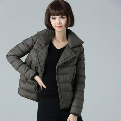 Fashion Short Down JacketFemale Slim Lapel White Duck Down Jacket Korean Style Jacket