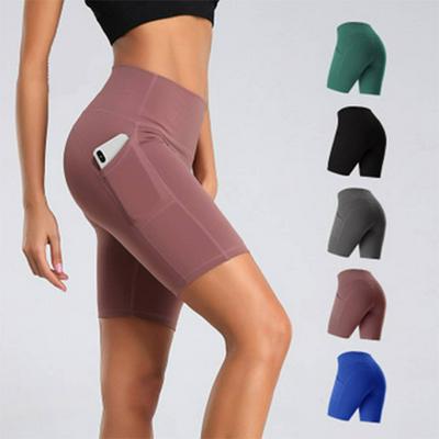 Biker Shorts Met Zakken Zomer Effen Vrouwen Jogging Running Shorts Gym Panty Dij Lengte Quick Dry Sport Shorts Vrouwen Panty