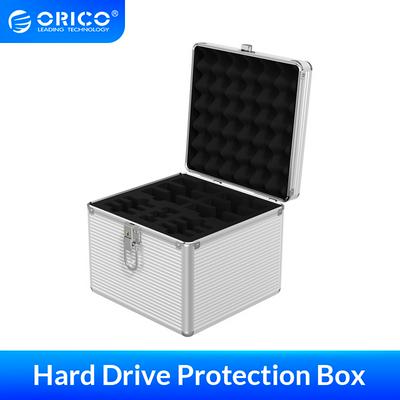 ORICO BSC35-5 Aluminum Alloy 5pcs 3.5 inch External Hard Drive Protective Box HDD Shockproof Storage Pouch Case with Lock