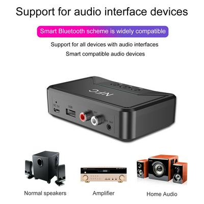 BT200 NFC Wireless Bluetooth 5.0 RCA 3.5mm Jack Aux USB Audio Adapter 3.5mm 2RCA Audio Port Bluetooth Audio Receiver