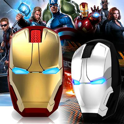 Iron Man Mouse Wireless Gaming Mouse Gamer Computer Mice Button Silent Click DPI Adjustable  