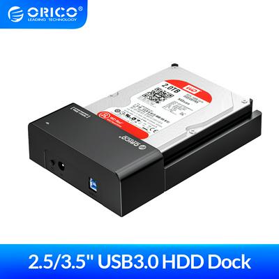 ORICO 6518US3 2.5 3.5 Inch SATA to USB 3.0 HDD Docking Station Support 6Gbps UASP 4TB HDD SSD Case With 12V Power Adapter HDD Enclosure